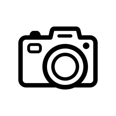 Beyaz arkaplanda kamera simgesi