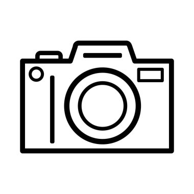 Beyaz arkaplanda kamera simgesi