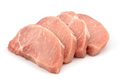 Beyaz arka plan üzerinde izole pork loin