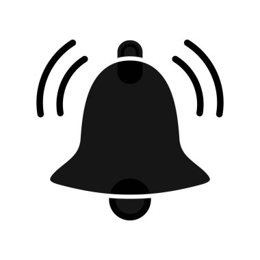 Beyaz arkaplanda çan simgesi