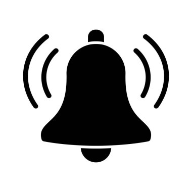 Beyaz arkaplanda çan simgesi