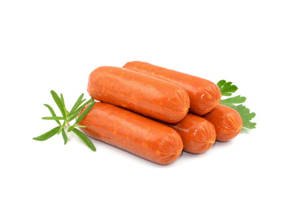 колбаса на белом фоне