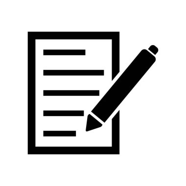 Beyaz arkaplan üzerindeki belge simgesi