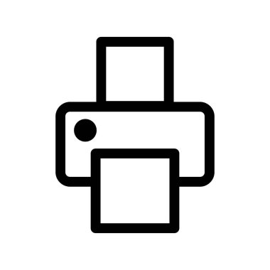 Yazıcı simgesi beyaz arkaplanda izole edildi