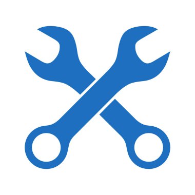 Beyaz arkaplanda anahtar simgesi izole edildi