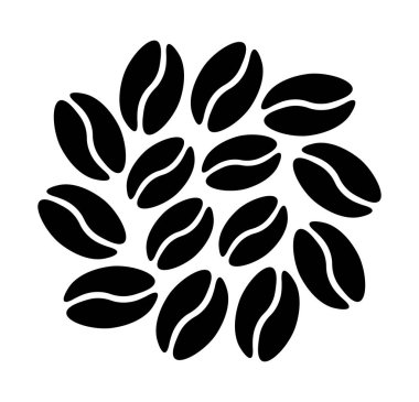 Beyaz arkaplanda kahve çekirdeği simgesi