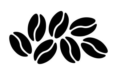 Beyaz arkaplanda kahve çekirdeği simgesi