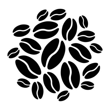 Beyaz arkaplanda kahve çekirdeği simgesi