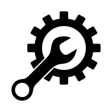 Dişli ve İngiliz anahtarı simgesi