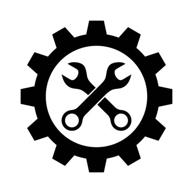 Dişli ve İngiliz anahtarı simgesi