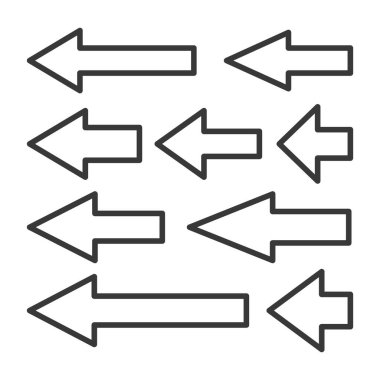 oklar beyaz zemin üzerinde bir dizi