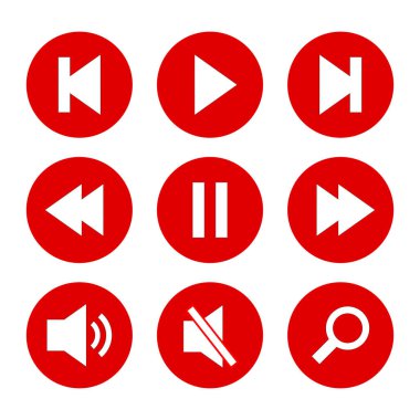 simge çokluortam ses seyrüsefer düğmeleri