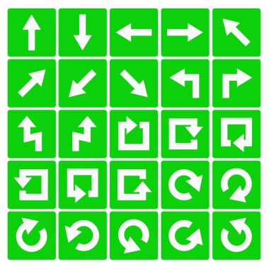 oklar beyaz zemin üzerinde bir dizi