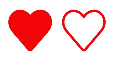 Beyaz arkaplanda kalp simgesi