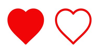 Beyaz arkaplanda kalp simgesi