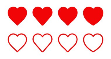 Beyaz arkaplanda kalp simgesi