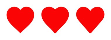 Beyaz arkaplanda kalp simgesi