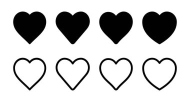 Beyaz arkaplanda kalp simgesi