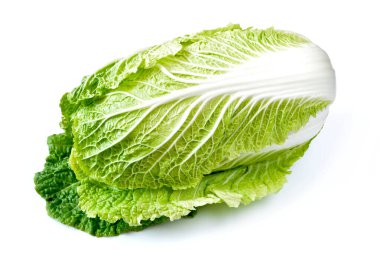 Beyaz arka planda Çin lahanası