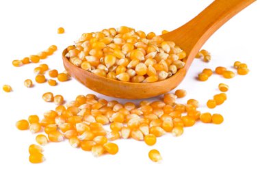 Patlamış mısır. Kavurmak için mısır taneleri