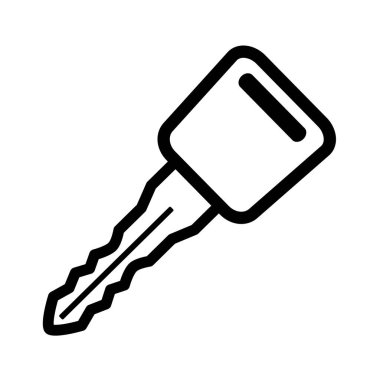 Beyaz arka plan üzerinde araba anahtar simgesi