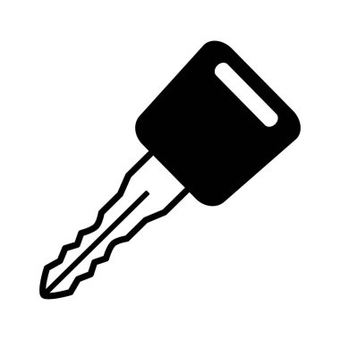 Beyaz arka plan üzerinde araba anahtar simgesi