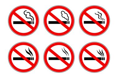 Sigara içilmez işareti seti
