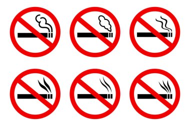 Sigara içilmez işareti seti