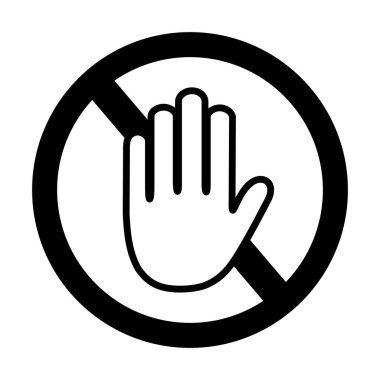 Beyaz arkaplanda giriş işareti yok