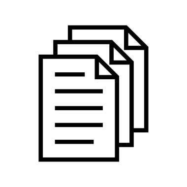 Beyaz arkaplan üzerindeki belge simgesi