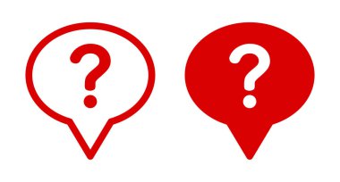 Soru işareti ile sohbet simgesi