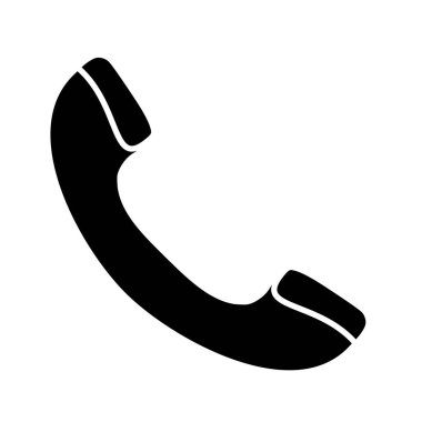 Beyaz arkaplanda telefon simgesi