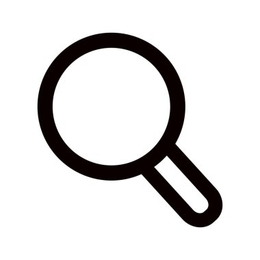 Beyaz arka plan üzerinde büyüteç simgesini