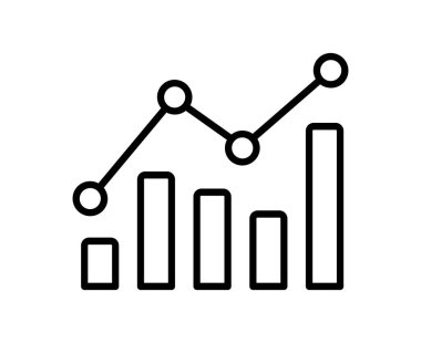Beyaz arka plan üzerinde grafik simgesi
