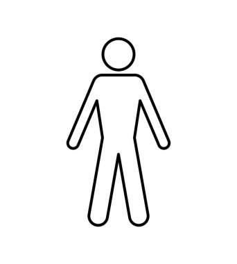 Beyaz arkaplanda erkek simgesi