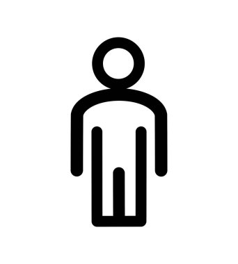 Beyaz arkaplanda erkek simgesi