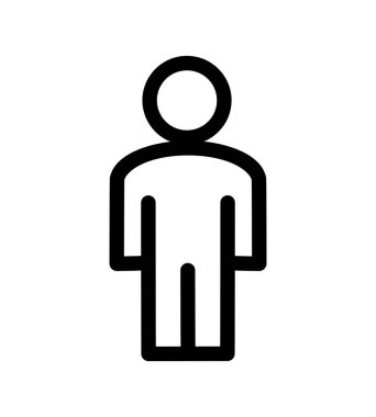 Beyaz arkaplanda erkek simgesi