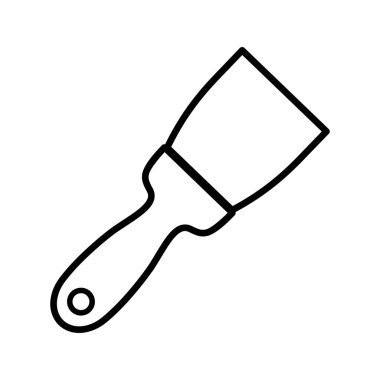 Beyaz arkaplanda spatula simgesi