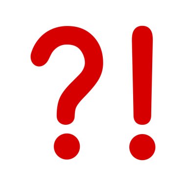 soru işareti ve ünlem işareti