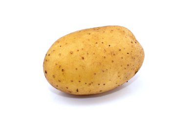 Beyaz arka planda patates