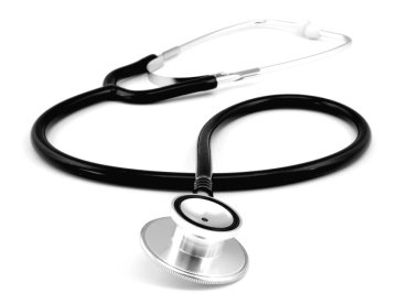 Beyaz arkaplanda steteskop