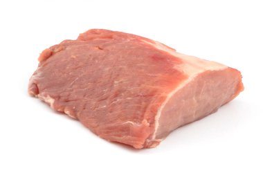 Beyaz arka plan üzerinde izole pork loin