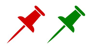 Beyaz zemin üzerine raptiye simgesini