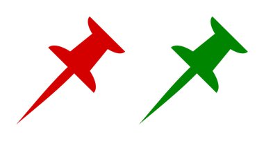 Beyaz zemin üzerine raptiye simgesini