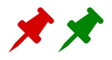 Beyaz zemin üzerine raptiye simgesini