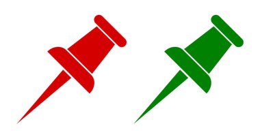 Beyaz zemin üzerine raptiye simgesini