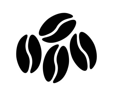 Beyaz arkaplanda kahve çekirdeği simgesi