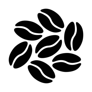 Beyaz arkaplanda kahve çekirdeği simgesi