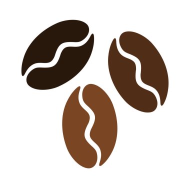 Beyaz arkaplanda kahve çekirdeği simgesi