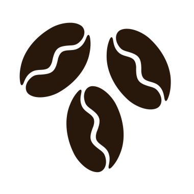 Beyaz arkaplanda kahve çekirdeği simgesi